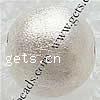 Sterling Silber Sternenstaub Perlen, 925 Sterling Silber, rund, plattiert, Falten, keine, 7mm, Bohrung:ca. 1.5mm, verkauft von PC