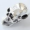 Zinc Alloy European Beads, Skull, plated, without troll Approx 4mm 
