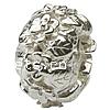 No Troll Thailand Sterling Silver European Beads, Drum, flower chain & without troll Approx 4.2-4.5mm 