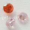 Cubic Zirconia Cabochons, Flat Round, handmade faceted Grade AA [