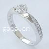 Cubic Zirconia Sterling Silver Finger Ring, 925 Sterling Silver, plated, with cubic zirconia US Ring .5 