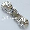 Zinc Alloy Watch Band Clasp, plated, with rhinestone nickel free Approx 1mm 