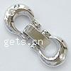 Zinc Alloy Watch Band Clasp, Oval, plated, with rhinestone nickel, lead & cadmium free Approx 1mm 