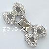 Zinc Alloy Watch Band Clasp, Bowknot, plated, with rhinestone nickel free Approx 1mm 