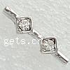 Rhinestone Spacer Bar, with Zinc Alloy, plated nickel free Approx 1mm 