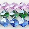 Abalorios de Cristal Imitación de Swarovsky, Rombo, facetas, color mixto, 22x22x14mm, agujero:aproximado 1mm, longitud:13 Inch, 10Strandsfilamento/Grupo, Vendido por Grupo