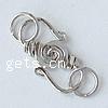 Sterling Silver S Hook Clasp, 925 Sterling Silver, plated Approx 5mm 