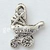 Vehicle Shaped Zinc Alloy Pendants, Baby Pram, plated nickel free Approx 2mm 