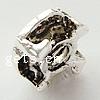 Perles European en alliage de zinc, Plat rond, Placage, sans filetage, plus de couleurs à choisir Environ 4mm, Vendu par PC