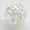 Sterling Silver European Beads, 925 Sterling Silver, Drum, plated, without troll & hollow Approx 4.2mm 