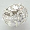 Sterling Silver European Beads, 925 Sterling Silver, Drum, plated, without troll & hollow Approx 5mm 