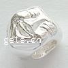 Sterling Silver European Beads, 925 Sterling Silver, plated, without troll Approx 5.8mm 
