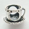 No Troll Thailand Sterling Silver European Beads, Cup, without troll Approx 5mm 