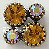 Rhinestone Zinc Alloy Connector, plated, faceted & with rhinestone Approx 1mm 