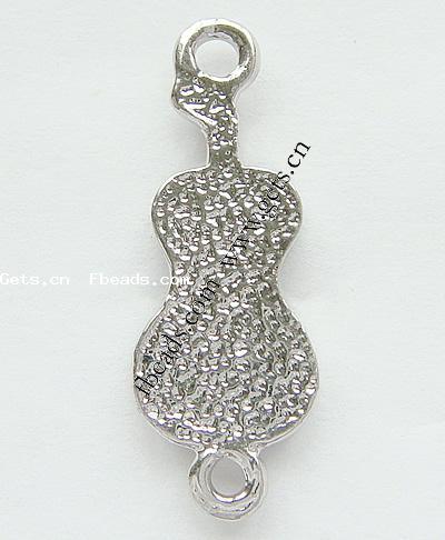 Enamel Zinc Alloy Connector, Guitar, plated, with rhinestone, more colors for choice, 29.5x11x3mm, Hole:Approx 2.5mm, Sold By PC