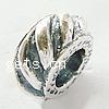 Kein Troll Thailand Echt Silber Europa Perlen, Trommel, ohne troll & gewellt, 9.5x4.8mm, Bohrung:ca. 4.5mm, verkauft von PC