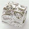 Sterling Silver European Beads, 925 Sterling Silver, Tube, plated, with troll Approx 4.5mm 