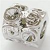 Zinc Alloy European Beads, Tube, plated, without troll Approx 4mm 