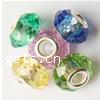 Messing Rohr Europa Kristall Perlen, Rondell, gemischte Farben, 9x15mm, Bohrung:ca. 4.5mm, 1000PCs/Menge, verkauft von Menge