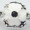 Enamel Zinc Alloy European Beads, Drum, plated, without troll & with rhinestone & large hole Approx 4.2mm 