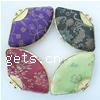 Silk Cosmetic Mirror, with flower pattern, mixed colors 