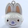 Brass Jingle Bell for Christmas Decoration, Rabbit, enamel, white, lead & cadmium free Approx 2mm 