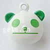 Brass Jingle Bell for Christmas Decoration, Bear, enamel, green, lead & cadmium free Approx 2mm 