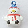 Brass Jingle Bell for Christmas Decoration, Snowman, enamel, white, lead & cadmium free Approx 2mm 