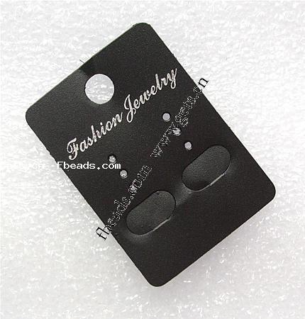 Earring Display Card, Plastic, Rectangle, Customized, 32x41mm, 1000PCs/Bag, Sold By Bag