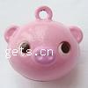 Brass Jingle Bell for Christmas Decoration, Pig, enamel, pink, lead & cadmium free Approx 2mm 