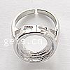 Brass Bezel Ring Base, Donut, plated, open Inner Approx 14.5mm, US Ring 