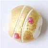 Gold Foil Lampwork Beads, Flat round, 19x20x10mm, Hole:Approx 2MM, Sold by PC