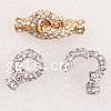 Zinc Alloy Magnetic Clasp, plated, magnetism about 3000 gauss & with rhinestone Approx 2mm 