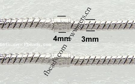 Латунь European браслет цепь, Другое покрытие, разный размер для выбора, Много цветов для выбора, 8x11mm, продается Strand