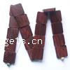 Dyed Wood Beads, Square, painted, large hole Approx 3mm 