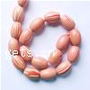 Dyed Wood Beads, Oval, painted, large hole Approx 4mm 