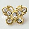 Rhinestone Zinc Alloy Connector, Butterfly, plated, with rhinestone nickel, lead & cadmium free Approx 1.5mm 