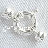 Sterling Silver Spring Ring Clasp, 925 Sterling Silver, plated, with end cap 12mm 