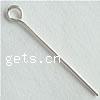Sterling Silver Eyepins, 925 Sterling Silver, plated Approx 1mm 