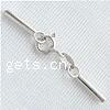 Sterling Silver Spring Ring Clasp, 925 Sterling Silver, plated, with end cap 5mm 