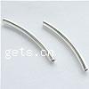 Sterling Silver Tube Beads, 925 Sterling Silver, plated, smooth Approx 0.3mm 
