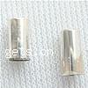 Sterling Silver End Caps, 925 Sterling Silver, Tube, plated Approx 0.5mm 