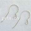 Sterling Silver Hook Earwire, 925 Sterling Silver, plated 14mm Approx 1.5mm 