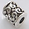 Zinc Alloy European Beads, Tube, plated Approx 4mm 
