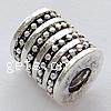 Zinc Alloy European Beads, Tube, plated, with troll Approx 4mm 