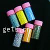 Box Glass Seed Beads, with Glass Bottle, Round, mixed colors 