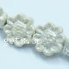 Perles porcelaine fleur, gris Environ 2mm, Vendu par PC