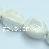 Colorful Plated Porcelain Beads, Oval, corrugated Approx 2mm 