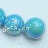 Colorful Plated Porcelain Beads, Round, large hole 18mm Approx 5mm 