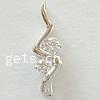 Sterling Silver Pinch Bail, 925 Sterling Silver, plated, with cubic zirconia 